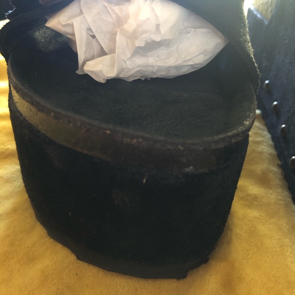 FREE PEOPLE  Black Suede Platform Sandals - Picture 5 of 5